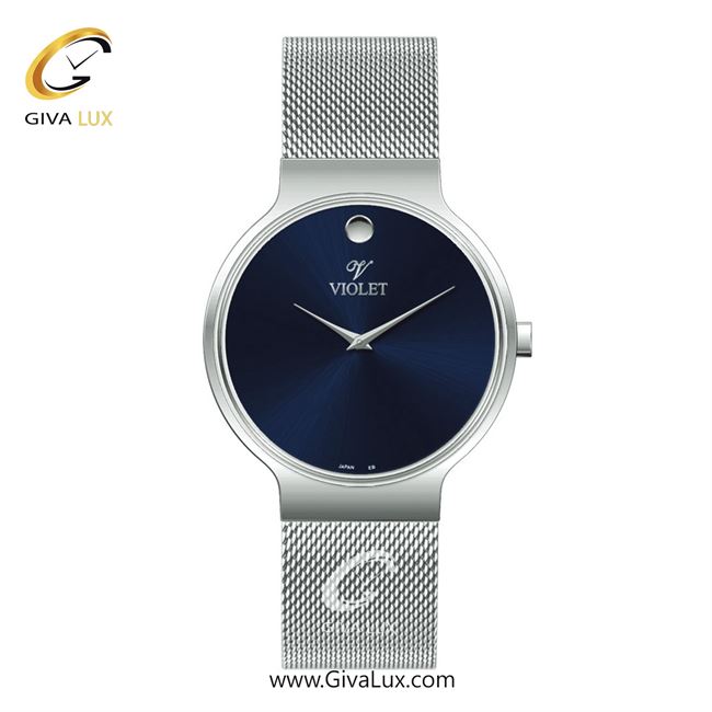 ساعت مچی اورجینال مردانه ویولت VIOLET نقره ای | نقره ای| سرمه ای| کد رفرنس 0569